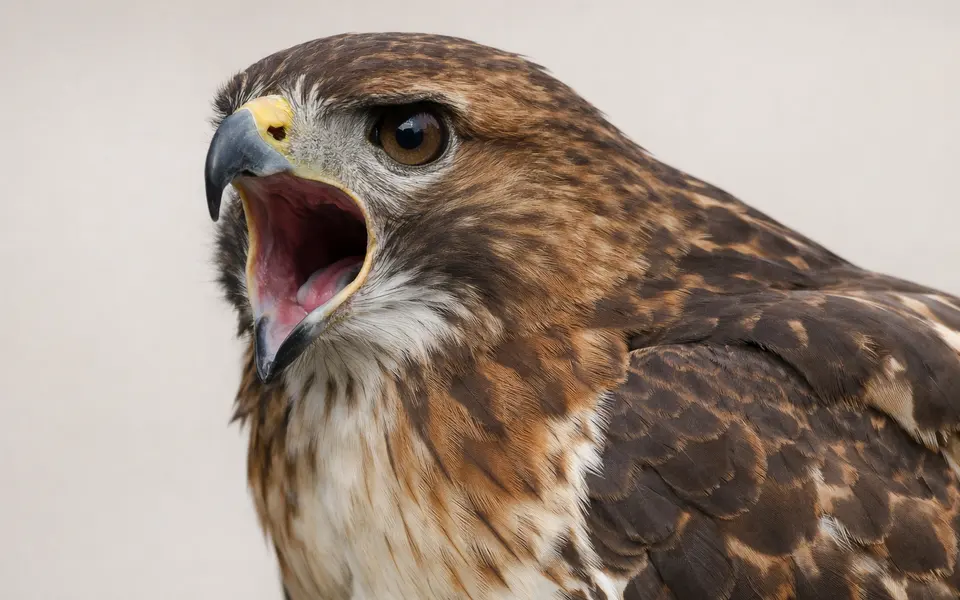 Close-up visual clues that help distinguish hawk calls